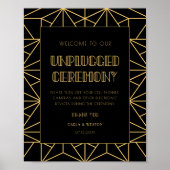  kunstdeco uit de jaren '20 Geëvenaarde trouwcerem Poster (Voorkant)