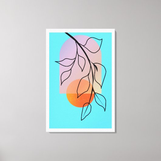 Kunstdeco uit de middelbare eeuw, grote afwerking canvas afdruk (Voorkant)