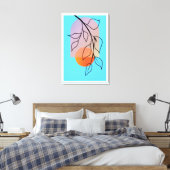 Kunstdeco uit de middelbare eeuw, grote afwerking canvas afdruk (Insitu (Slaapkamer))