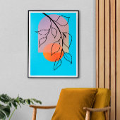 Kunstdeco uit de middelbare eeuw, grote afwerking canvas afdruk