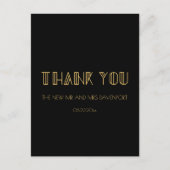  kunstdeco van 1920 simpele bruiloft bedankt briefkaart (Voorkant)