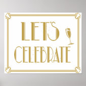 Kunstdeco van 20-stralen laat celebrate bruiloft a poster (Voorkant)