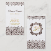 Kunstdeco Verticaal Visitekaartje met monogram (Voorkant / Achterkant)