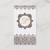 Kunstdeco Verticaal Visitekaartje met monogram (Achterkant)