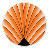 Kunstdeco voor design Oranje keramische knop (Voorkant)