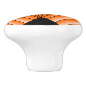 Kunstdeco voor design Oranje keramische knop (Zijkant)