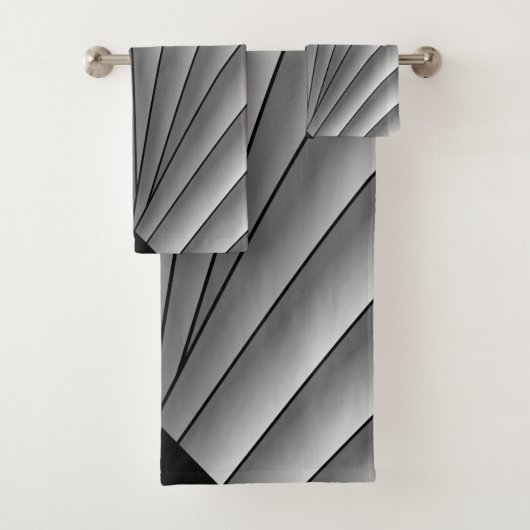 Kunstdeco voor ontwerp grijze handdoekset bad handdoek (Insitu)