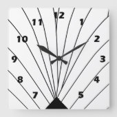 Kunstdeco voor zwart en wit design vierkante klok (Voorkant)