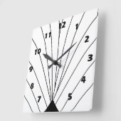 Kunstdeco voor zwart en wit design vierkante klok (Hoek)
