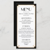 Kunstdeco, Vrijgezellenfeest, bruiloft, Menu 1920 (Voorkant / Achterkant)