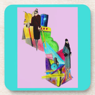 Kunstdeco vrouwen afdrukken in de jaren '30 bier onderzetter