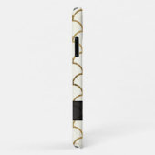 Kunstdeco White Gold Black Shell Patroon Case-Mate iPhone Case (Achterkant/rechts)