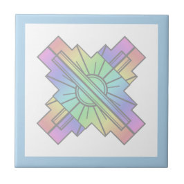 Kunstdeco-zoneelement in zachte pastels tegeltje