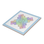 Kunstdeco-zoneelement in zachte pastels tegeltje (Zijkant)