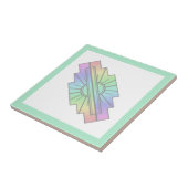 Kunstdeco-zoneelement in zachte pastels tegeltje (Zijkant)