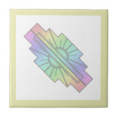 Kunstdeco-zoneelement in zachte pastels tegeltje (Voorkant)