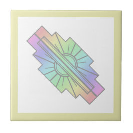 Kunstdeco-zoneelement in zachte pastels tegeltje