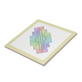 Kunstdeco-zoneelement in zachte pastels tegeltje (Zijkant)