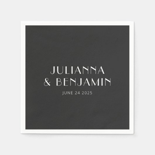  kunstdeco zwart, eenvoudig aangepast huwelijk servet (Voorkant)