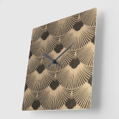 Kunstdeco zwart/Gold ventilatorontwerpklok Vierkante Klok (Hoek)