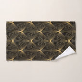 Kunstdeco, zwart goud, chic, elegant, patroon, kla handdoek (Handdoek)