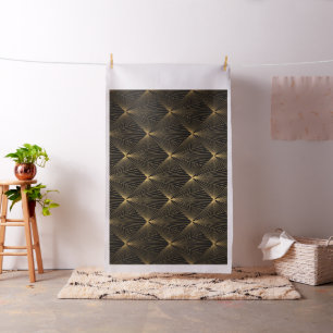 Kunstdeco, zwart goud, chic, elegant, patroon, kla stof