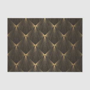 Kunstdeco, zwart goud, chic, elegant, patroon, kla tissuepapier