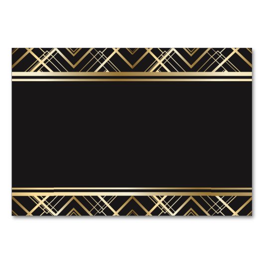 Kunstdeco, zwart, goud, elegant, chic, monogram kl kaart (Voorkant)