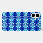 Kunstdecobedachtpatroon - kobalt blauw en wit Case-Mate iPhone case (Achterkant (horizontaal))