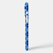 Kunstdecobedachtpatroon - kobalt blauw en wit Case-Mate iPhone case (Achterkant / Links)
