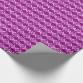 Kunstdecobehangpatroon - diep paars en wit cadeaupapier (Hoek)