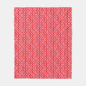 Kunstdecobehangpatroon, donkerrood en roze fleece deken (Voorkant)