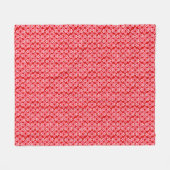 Kunstdecobehangpatroon, donkerrood en roze fleece deken (Voorkant (Horizontaal))