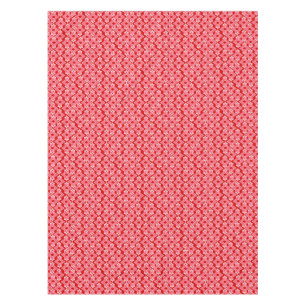 Kunstdecobehangpatroon, donkerrood en roze tafelkleed