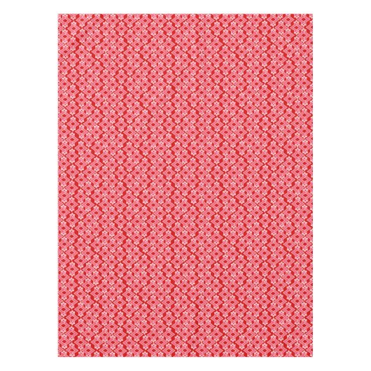 Kunstdecobehangpatroon, donkerrood en roze tafelkleed (Voorkant)