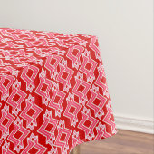 Kunstdecobehangpatroon, donkerrood en roze tafelkleed (Voorbeeld)