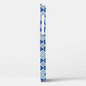 Kunstdecobehangpatroon, grijs / grijs en blauw Case-Mate iPhone case (Achterkant / Links)