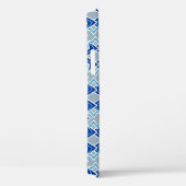Kunstdecobehangpatroon, grijs / grijs en blauw Case-Mate iPhone case (Achterkant / Rechts)
