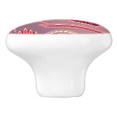 Kunstdecobloem bloemgeometrisch keramische knop (Zijkant)