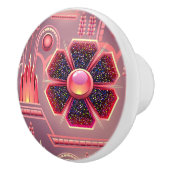 Kunstdecobloem bloemgeometrisch keramische knop (Rechts)