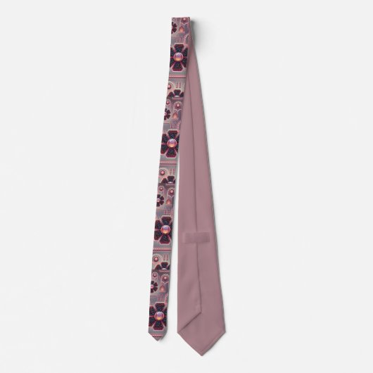 Kunstdecobloem  bloemgeometrisch stropdas (Achterkant)