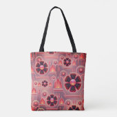 Kunstdecobloem bloemgeometrisch tote bag (Achterkant)