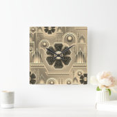 Kunstdecobloem bloemgeometrisch vierkante klok (Huis)