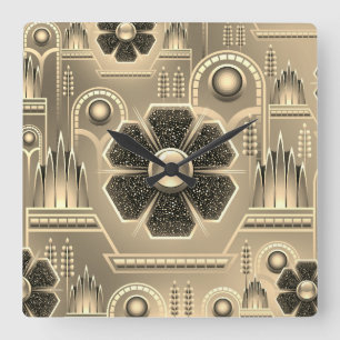 Kunstdecobloem  bloemgeometrisch vierkante klok