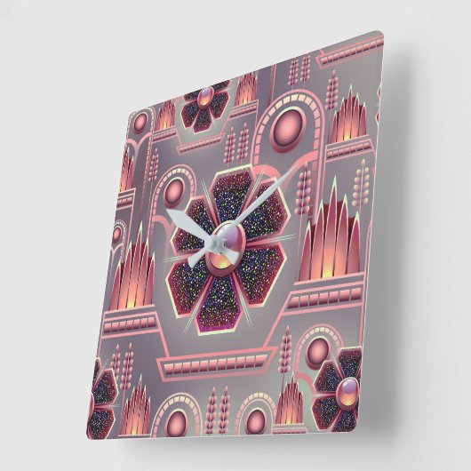 Kunstdecobloem  bloemgeometrisch vierkante klok (Hoek)
