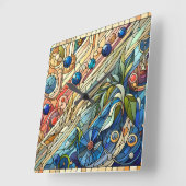 Kunstdecodeontwerpwandklok Vierkante Klok (Hoek)