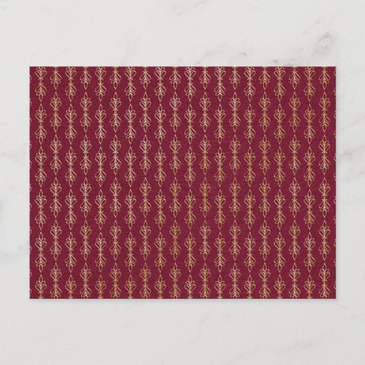 Kunstdecoder en goudpatroon briefkaart (Voorkant)