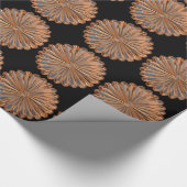 Kunstdecoder en zwarte ventilatorshell cadeaupapier (Hoek)