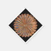 Kunstdecoder en zwarte ventilatorshell servet (Hoek)