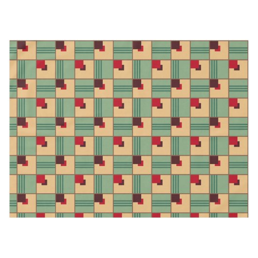 Kunstdecodesign van 1930 tafelkleed (Voorkant (Horizontaal))